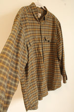 Woolrich Green Plaid Button Down Shirt | XL