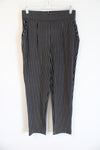 Hilary Radley Black White Pinstripe Stretch Pants | S
