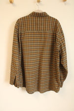 Woolrich Green Plaid Button Down Shirt | XL