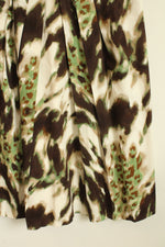 Banana Republic Brown and Green Printed Dress | 4