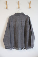 LOGO Gray Wash Denim Jacket | 26W