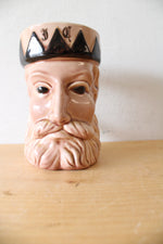 Vintage Engle Studios Tan King Ceramic Mug Stein