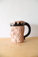 Vintage Engle Studios Tan King Ceramic Mug Stein