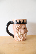 Vintage Engle Studios Tan King Ceramic Mug Stein