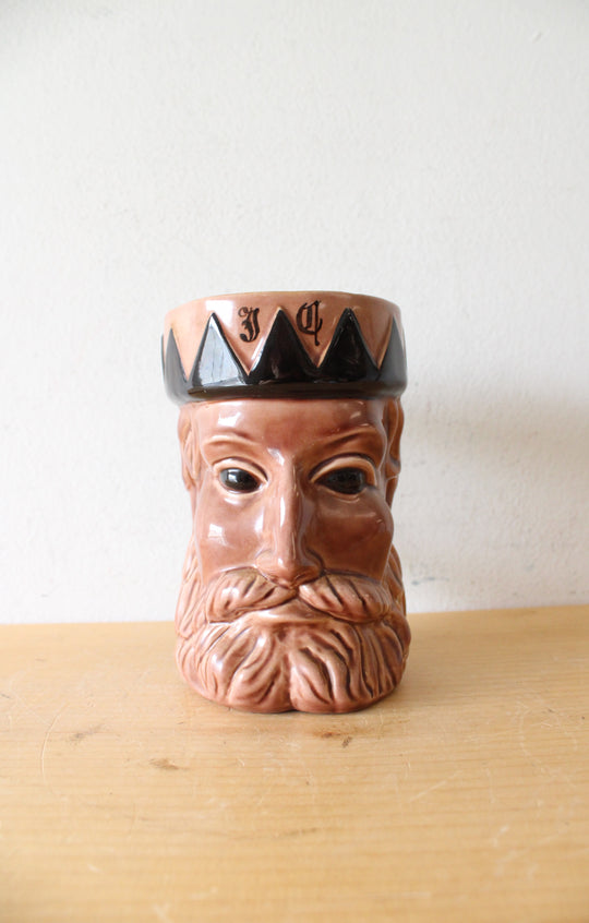 Vintage Engle Studios Brown King Ceramic Mug Stein