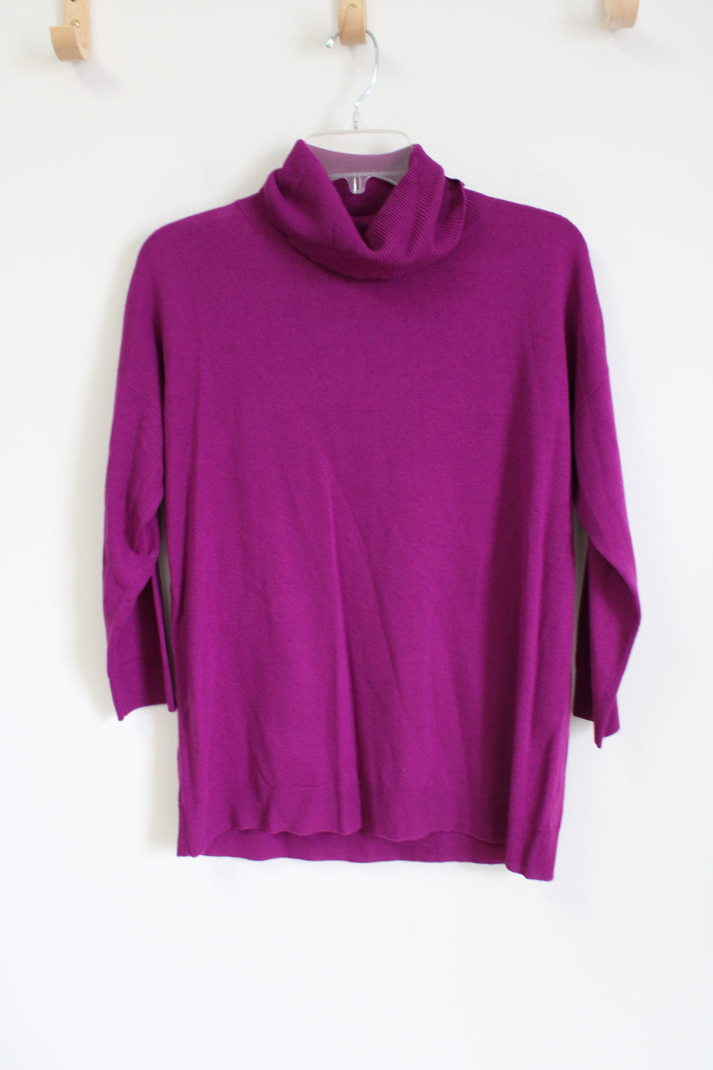 NEW New York & Co. Magenta Knit Turtleneck Sweater | M