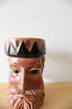 Vintage Engle Studios Brown King Ceramic Mug Stein