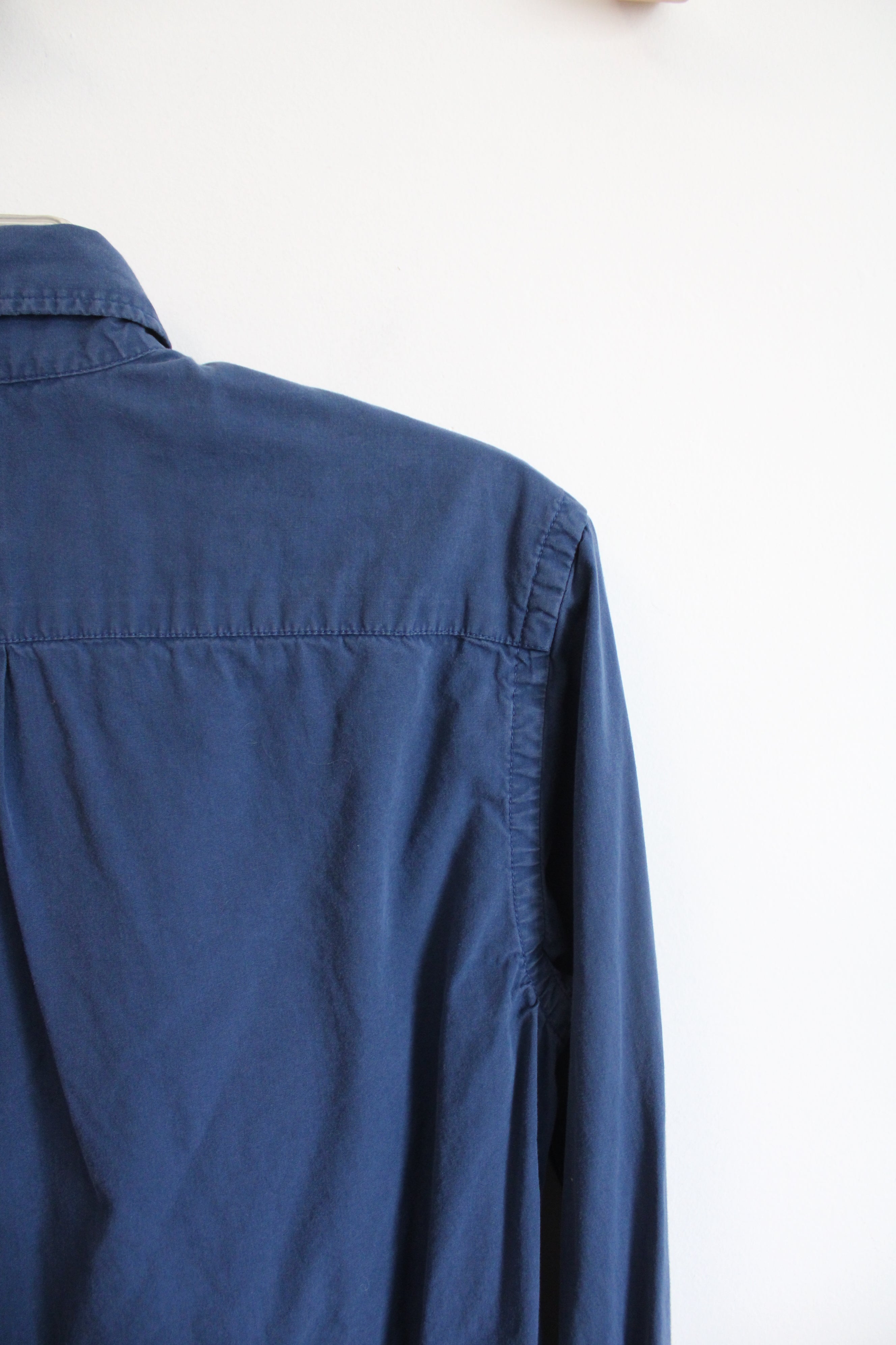 American Eagle Classic Fit Blue Button Down Cotton Shirt | XXS