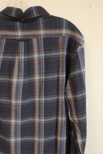 NEW Eddie Bauer Blue Plaid Flannel | M