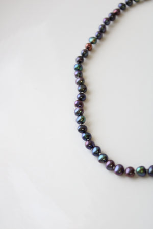 NEW Genuine Purple Pearl 10KT Clasp Necklace