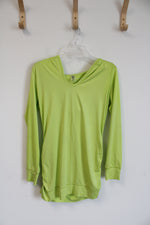 Soybu Green Striped Long Sleeved Shirt With Hood | L