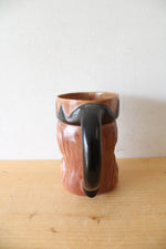 Vintage Engle Studios Brown King Ceramic Mug Stein