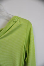 Soybu Green Striped Long Sleeved Shirt With Hood | L