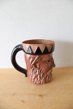Vintage Engle Studios Brown King Ceramic Mug Stein
