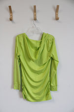 Soybu Green Striped Long Sleeved Shirt With Hood | L