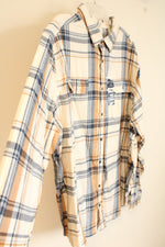 NEW George Super Soft White Blue Plaid Flannel | 3XLT