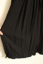 Time & Tru Black Long Sleeved Button Up Dress | XL