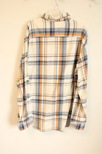 NEW George Super Soft White Blue Plaid Flannel | 3XLT