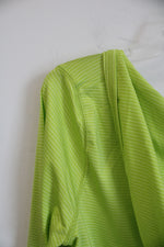 Soybu Green Striped Long Sleeved Shirt With Hood | L