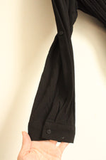 Time & Tru Black Long Sleeved Button Up Dress | XL