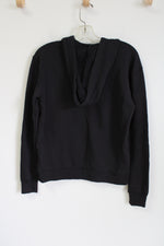 Aeropostale Black Floral Logo Hoodie | M