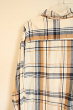 NEW George Super Soft White Blue Plaid Flannel | 3XLT