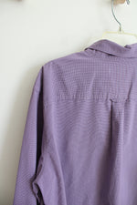 Chaps Purple & White Button Down Shirt | XL