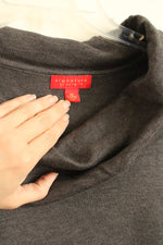 Signature by Sangria Gray and Black Flare Sleeve Sweater Dress | M