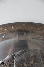 Vintage Kayserzinn #4344 Warthog & Pine Cones Pewter Platter