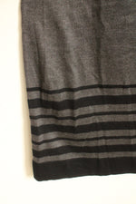 Signature by Sangria Gray and Black Flare Sleeve Sweater Dress | M