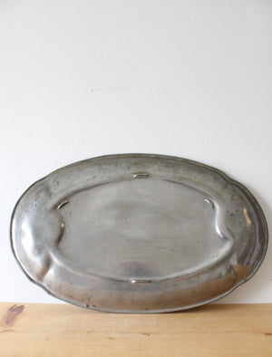 Vintage Kayserzinn #4344 Warthog & Pine Cones Pewter Platter
