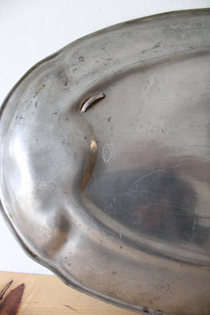 Vintage Kayserzinn #4344 Warthog & Pine Cones Pewter Platter