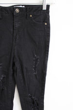 Lolo Black Distressed Skinny Jeans | 1