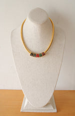 Joan Rivers Classic Collection Gold Tone Green Red Necklace