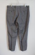 Jos. A. Bank Tailored Fit Signature Gray Linen Wool Dress Pants | 36R