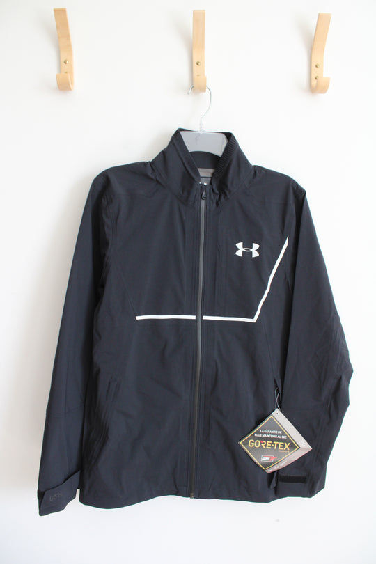 NEW Under Armour Storm Proof Black & White Waterproof Jacket | S