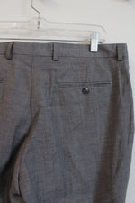 Jos. A. Bank Tailored Fit Signature Gray Linen Wool Dress Pants | 36R