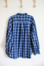 Cabela's Blue & White Plaid Flannel | 2XL
