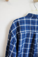 Cabela's Blue & White Plaid Flannel | 2XL