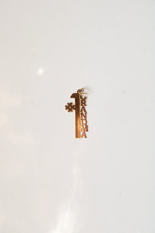 14K Yellow Gold "#1 Grandma" Necklace Pendant