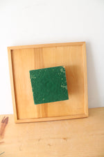 Ever Art Mid Century Modern Green & Gold Edged Lazy Susan Serving Dish