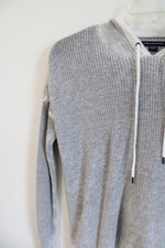 American Eagle Outfitters Gray Knit Hooded Sweater | XS