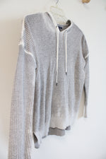 American Eagle Outfitters Gray Knit Hooded Sweater | XS