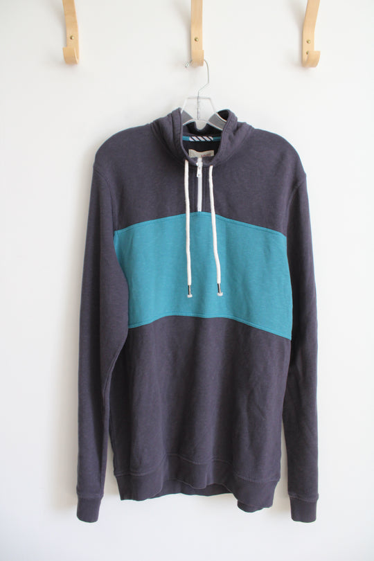 NEW 1901 Gray & Blue 1/4 Zip Sweatshirt | XL