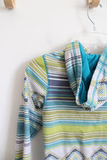 Arizona Green & Blue Aztec Patterned Full Zip Jacket | Youth M (10/12)