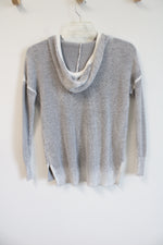 American Eagle Outfitters Gray Knit Hooded Sweater | XS