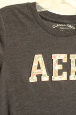 Aeropostale Gray with Floral Patch Logo | M