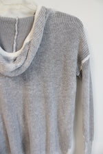 American Eagle Outfitters Gray Knit Hooded Sweater | XS