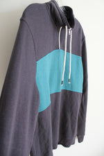 NEW 1901 Gray & Blue 1/4 Zip Sweatshirt | XL