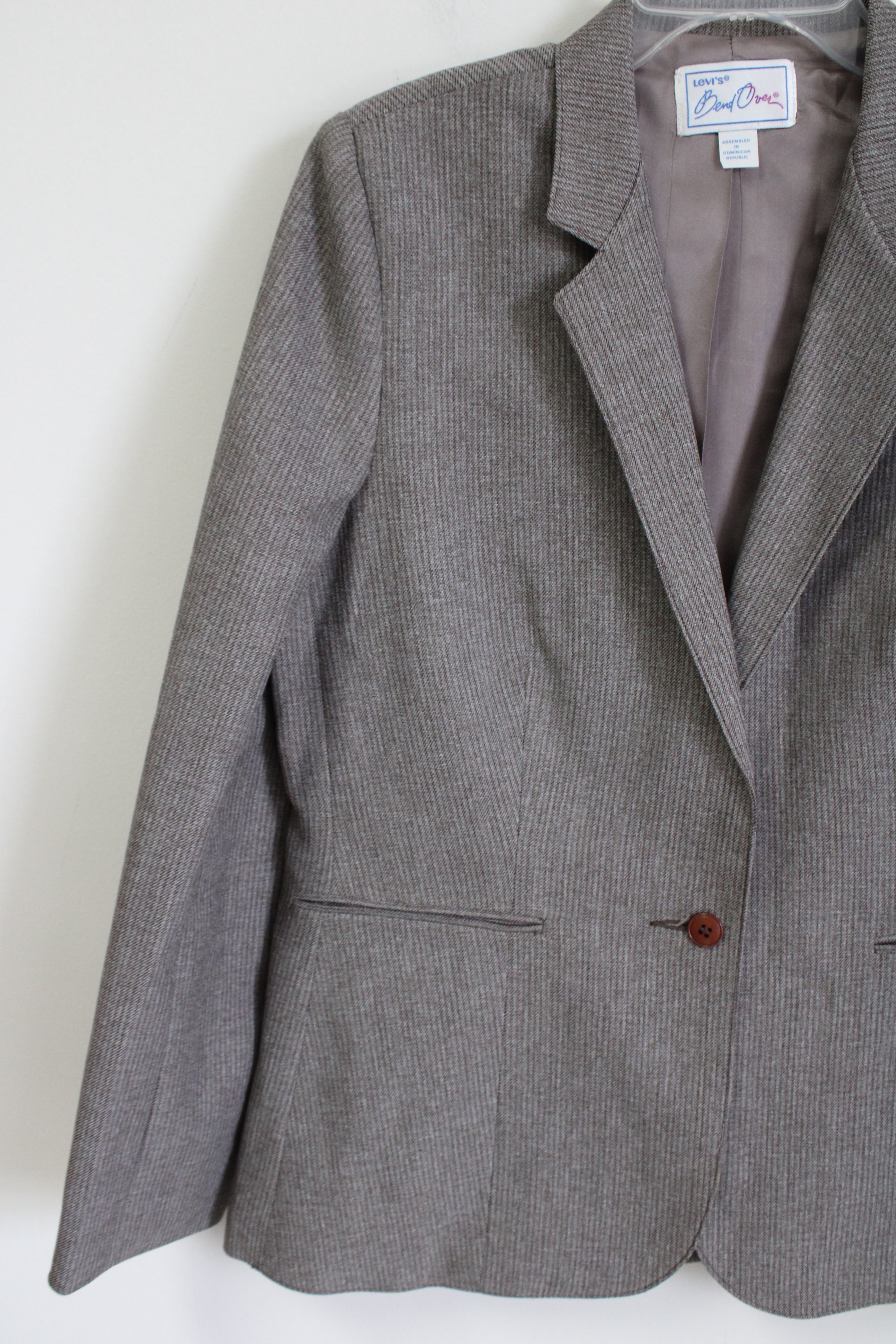NEW Levi's Bendover Gray Brown Striped Vintage Blazer | 14